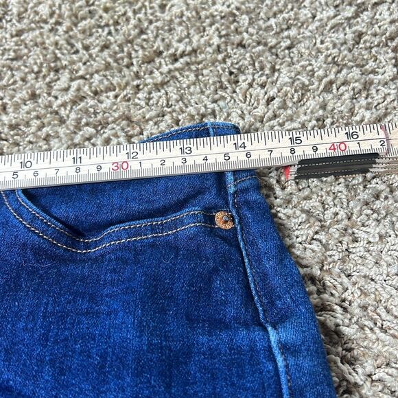 VINTAGE GUESS - Denim Skirt Split in Front Ladies Size 26 Dark Wash - Picture 8 of 11